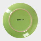 Тарелка керамическая десертная Доляна «Зелёный горох», d=19 см, цвет зелёный - Фото 4