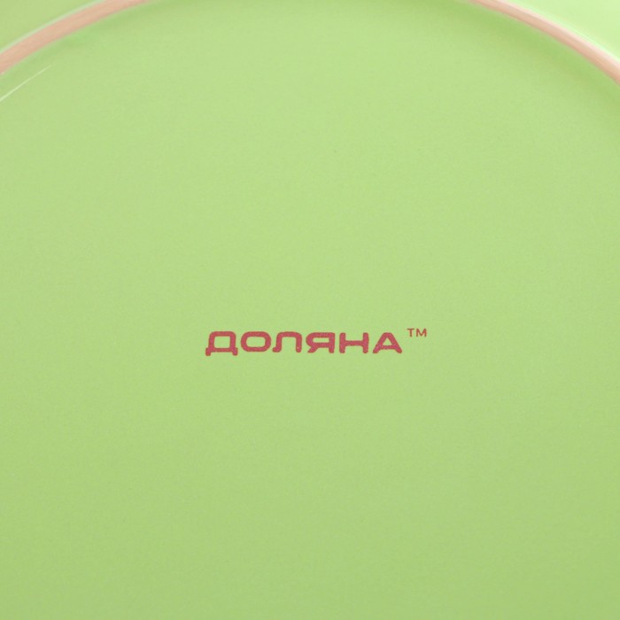 Тарелка керамическая обеденная Доляна «Зелёный горох», d=27 см, цвет зелёный - фото 1908287063