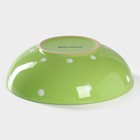 Тарелка глубокая Доляна «Зелёный горох», 700 мл, d=18 см, керамика, зелёная - Фото 4