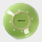 Тарелка керамическая глубокая Доляна «Зелёный горох», 700 мл, d=18 см, цвет зелёный - Фото 3