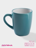 Кружка Доляна «Дымка», 360 мл, керамика, бирюзовая - Фото 1
