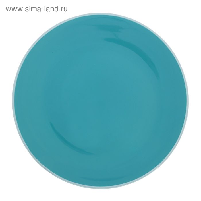 Тарелка керамическая обеденная Доляна «Дымка», d=27 см, цвет голубой - Фото 1