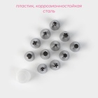 Набор насадок кондитерских Доляна, d=1.8 см, 12 шт., адаптер, насадки МИКС - Фото 2