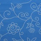 Коврик противоскользящий «Вьющиеся цветы», 45×100 см, цвет синий - Фото 2