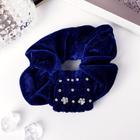 Резинка для волос «Орбита», ярко-синий бархат - Фото 2