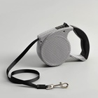 Рулетка с поводком-лентой, резиновая ручка, 5 м, вес животного до 15 кг - Фото 4