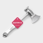 Молоток для мяса с топориком Доляна, 28 см, серебристый - Фото 5