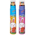 Карандаши цветные, в пластиковом тубусе, 12 цветов, корпус шестигранный, заточенные - Фото 2