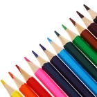 Карандаши цветные, в пластиковом тубусе, 12 цветов, корпус шестигранный, заточенные - Фото 6