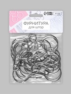 Крючок для штор, 6.8×3.8×0.2 см, 20 шт., цвет серебряный - Фото 8