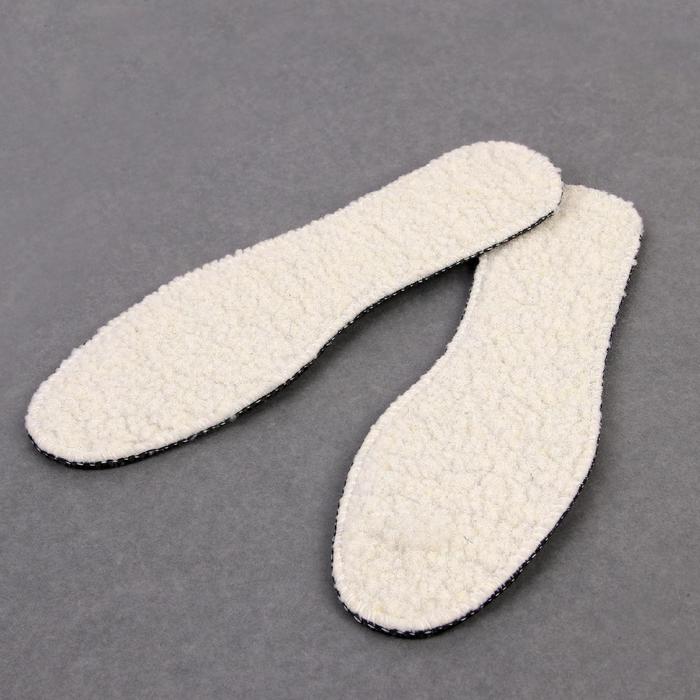 Стельки для обуви, двухслойные, окантовка, 38 р-р, пара, цвет белый - Фото 1
