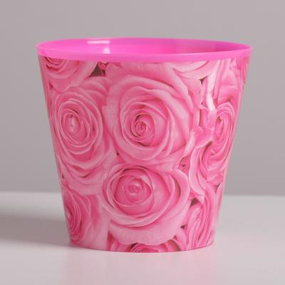 Кашпо для цветов «Розы», 0.8 л, 11×12 см