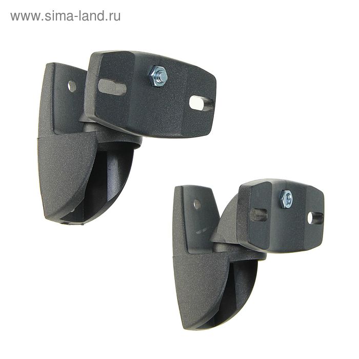 Кронштейн HOLDER LSS-6001, для акустики, наклонно-поворотный, до 10 кг,60 мм от стены,черный - Фото 1