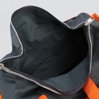Сумка спортивная, 1 отдел, наружный карман, цвет серый/оранжевый/серый - Фото 5