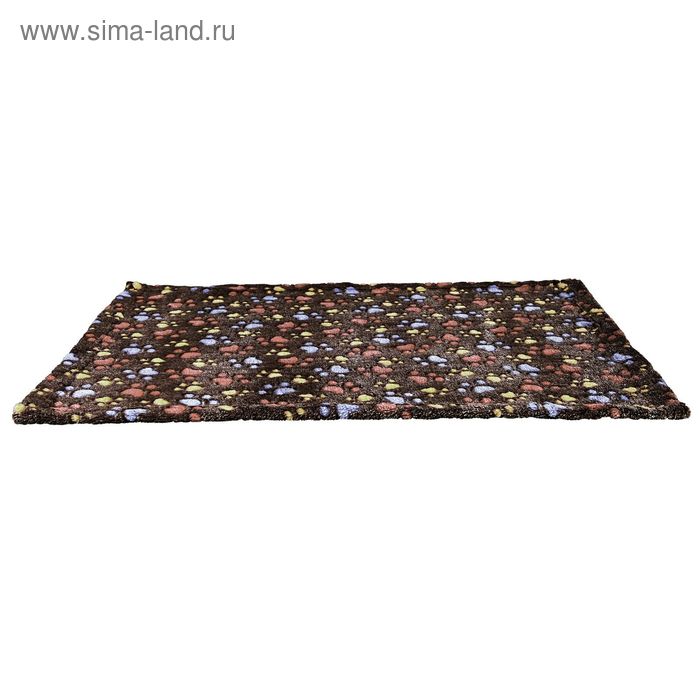 Подстилка-плед Laslo, 100 × 70 см, флис, темно-коричневая - Фото 1