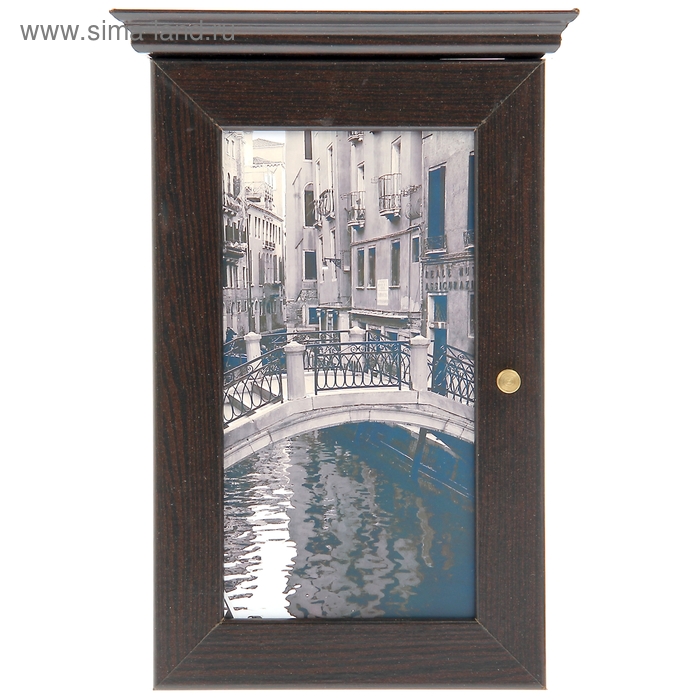 Ключница "Каналы Венеции"  Венге 28х16,5 см - Фото 1
