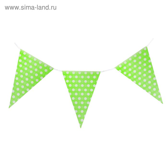 Гирлянда "Горошек", 230 см, цвет зелёный - Фото 1