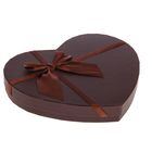 Коробка подарочная сердце для конфет 26*23*3,5 см, цвет коричневый - Фото 1