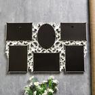 Фоторамка на 6 фото 10х15 см "Растительные кружева" белая 55х34 см - Фото 4