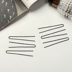 Шпильки для волос «Народная», 7 см, набор 10 шт., чёрные - Фото 1