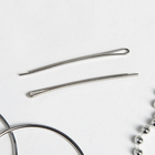 Зажим для волос "Обыкновенный" 4,4 см, хром (набор 100 шт) - Фото 1