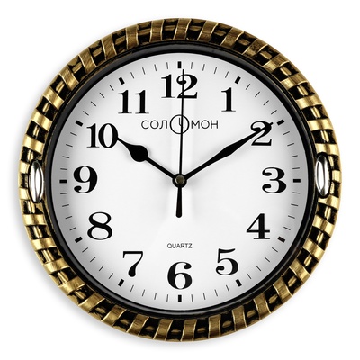 Часы настенные интерьерные «Плетенка», плавный ход, d-21 см, циферблат d-17 см