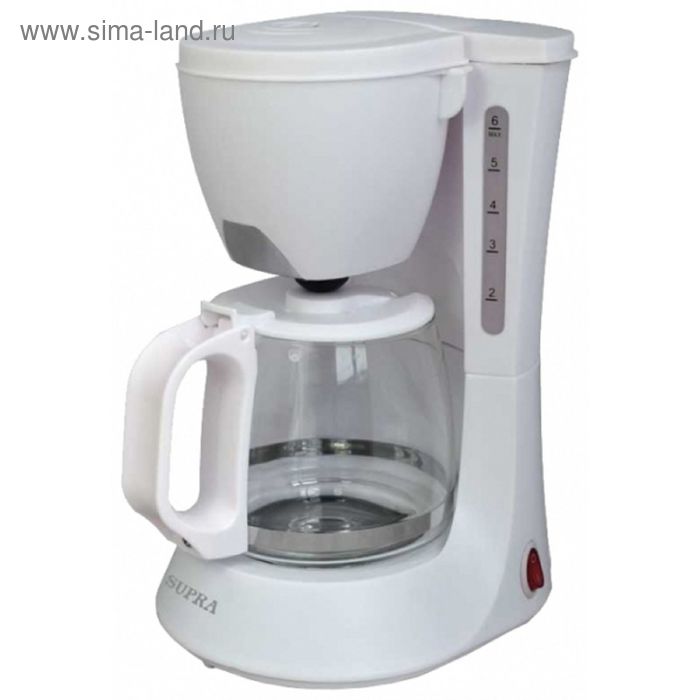 Кофеварка Supra CMS-0602, капельная, 600 Вт, 0.6 л, белая - Фото 1