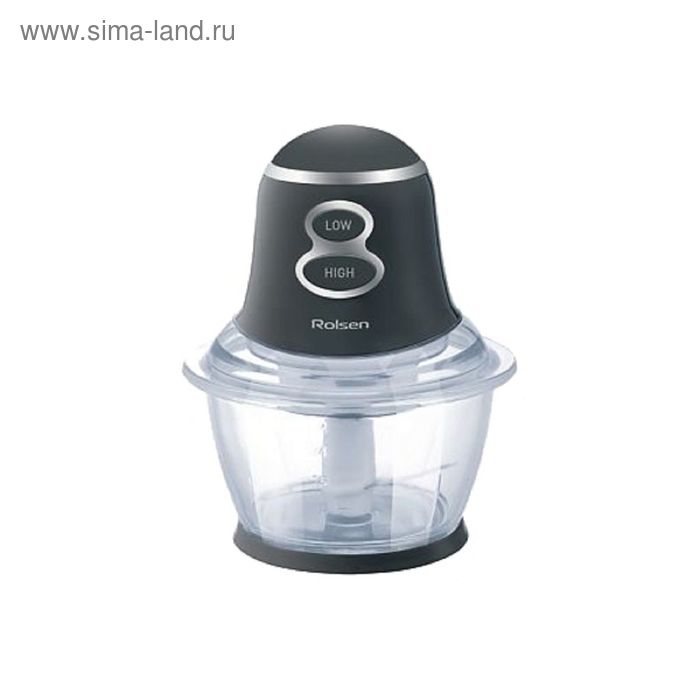 Измельчитель Rolsen RCH-350G, стекло, 200 Вт, 1 л - Фото 1