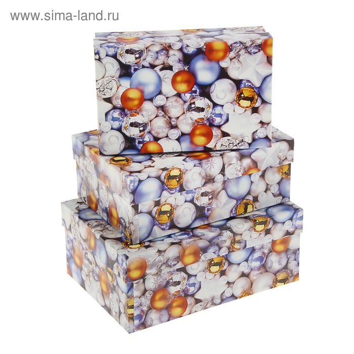 Набор коробок 3в1 "Много шаров", 19 х 12 х 7,5 - 15 х 10 х 5 см - Фото 1