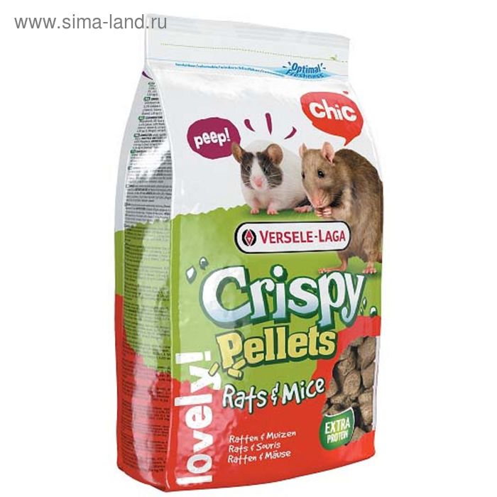 Корм VERSELE-LAGA Crispy Pellets Rats & Mice для крыс и мышей, гранул., 1 кг. - Фото 1