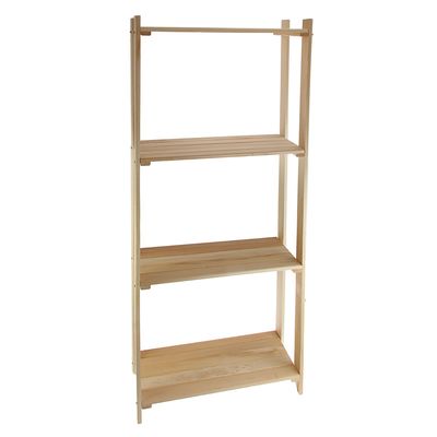 Стеллаж деревянный, 4 полки, 160×73×30 см, сосна, напольный, «Добропаровъ»