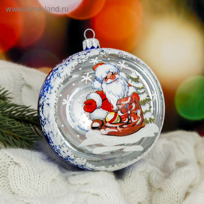 Ёлочный шар «Морозко» d=9.5 см, МИКС - Фото 1