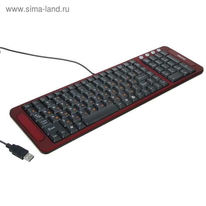 Клавиатура Dialog KK-03U RED Katana, проводная, мембранная, 104 клавиши, USB, красная - Фото 1