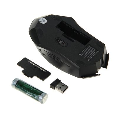 Мышь Dialog MROP-07U Pointer, беспроводная, оптическая, 1200 dpi, 1xAA, USB, чёрная