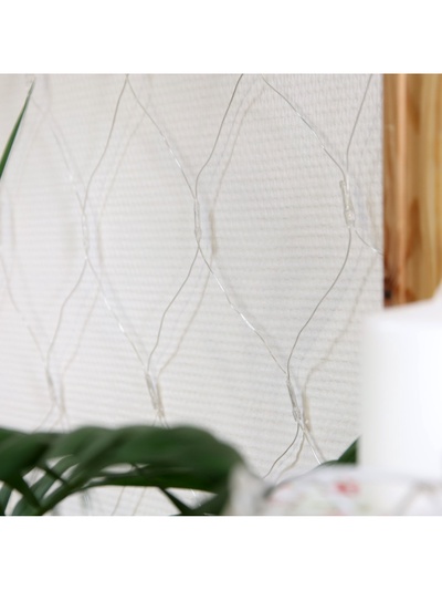 Гирлянда «Сеть» 1.6×1.6 м, IP20, прозрачная нить, 144 LED, 8 режимов, 220 В, свечение синее