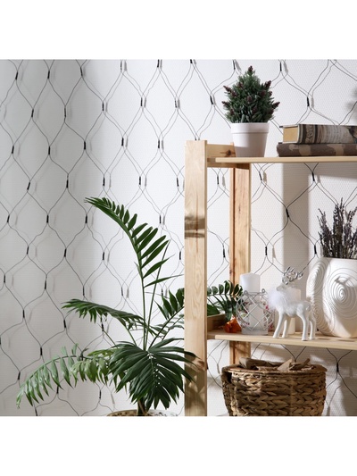 Гирлянда «Сеть» 2×2 м, IP20, тёмная нить, 224 LED, 8 режимов, 220 В, свечение синее