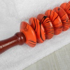 Массажёр «Скалка», универсальный, 36×6 см, 8 дисков, деревянный - Фото 2