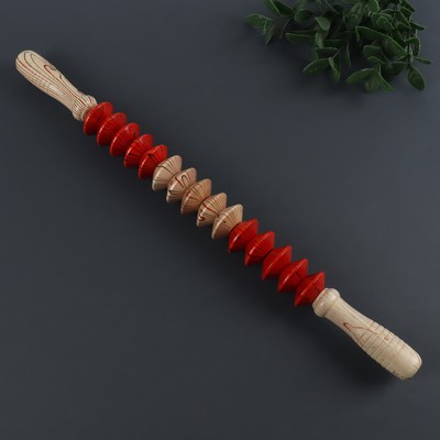 Массажёр «Скалка», универсальный, 47×4 см, деревянный