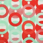 Бумага упаковочная крафт "Цветные кружки", красно-мятный, 0.5 х 10 м - Фото 2