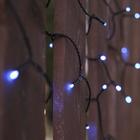 Гирлянда «Нить» 10 м, IP44, УМС, тёмная нить, 100 LED, свечение синее, фиксинг, 24 В - Фото 7
