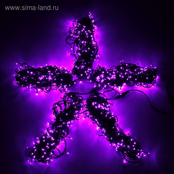 Гирлянда "Клип лайт(Спайдер)" улич. УМС, компл. 5х20 м, Н.Т., LED-1000-24В, с транс., ФИОЛЕТ - Фото 1