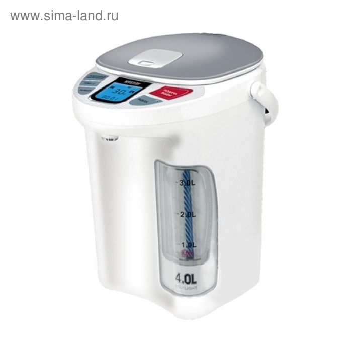 Термопот Mystery MTP-2454, 4 л, 700 Вт, LCD дисплей, белый - Фото 1