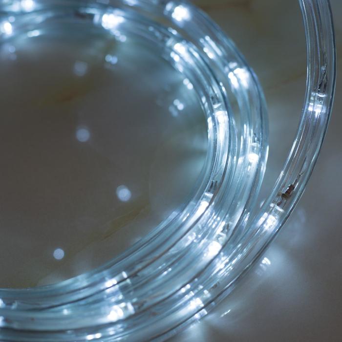 Световой шнур Luazon Lighting 10 мм, IP65, 5 м, 24 LED/м, 220 В, 8 режимов, свечение белое - фото 1883273077