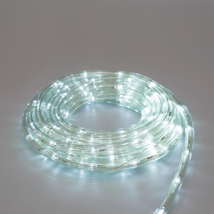 Световой шнур Luazon Lighting 10 мм, IP65, 5 м, 24 LED/м, 220 В, 8 режимов, свечение белое - фото 1883273078