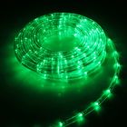 Световой шнур Luazon Lighting 10 мм, IP44, 5 м, 24 LED/м, 220 В, 8 режимов, свечение зелёное - фото 2849398