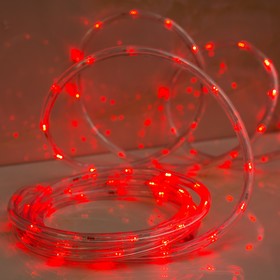 Световой шнур Luazon Lighting 10 мм, IP65, 5 м, 24 LED/м, 220 В, 8 режимов, свечение красное