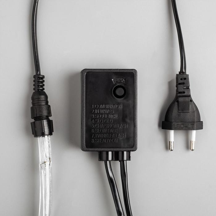 Световой шнур Luazon Lighting 10 мм, IP65, 10 м, 24 LED/м, 220 В, 8 режимов, свечение мульти - фото 1883273128