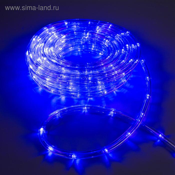 Световой шнур Luazon Lighting 10 мм, IP65, 10 м, 24 LED/м, 220 В, 8 режимов, свечение синее