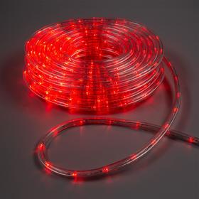 Световой шнур Luazon Lighting 10 мм, IP65, 20 м, 24 LED/м, 220 В, 8 режимов, свечение красное