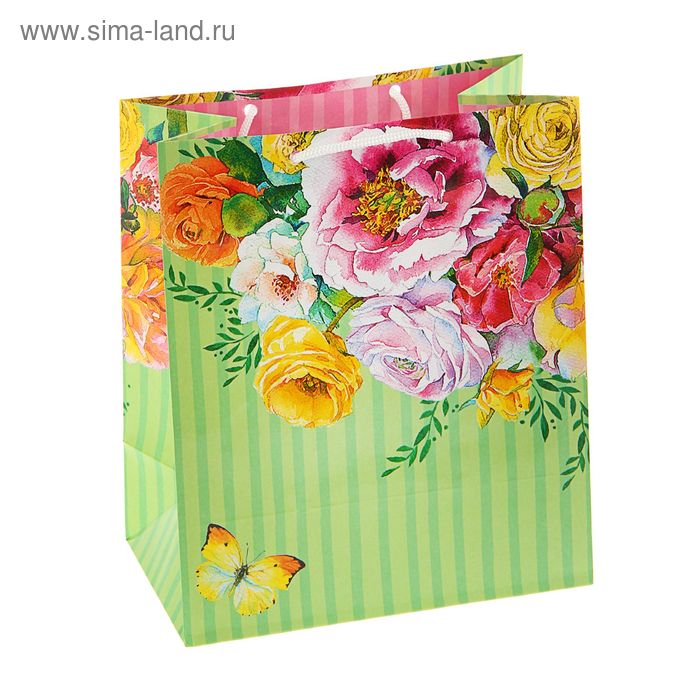 Пакет подарочный "Полет цветов", 24 х 20.3 х 11.5 см - Фото 1